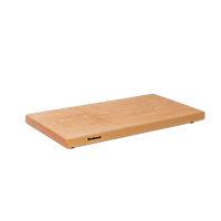Large maple chopping board by Treeboard. These cutting boards are organic, all one piece and with a plant-based finish.
