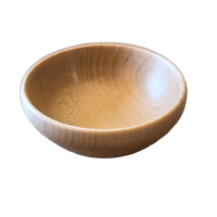 Wooden salt cellar or spice bowl by Treeboard made from hard maple and turned on a lathe.