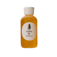 Organic raw linseed oil, also known as flaxseed oil, cold pressed.