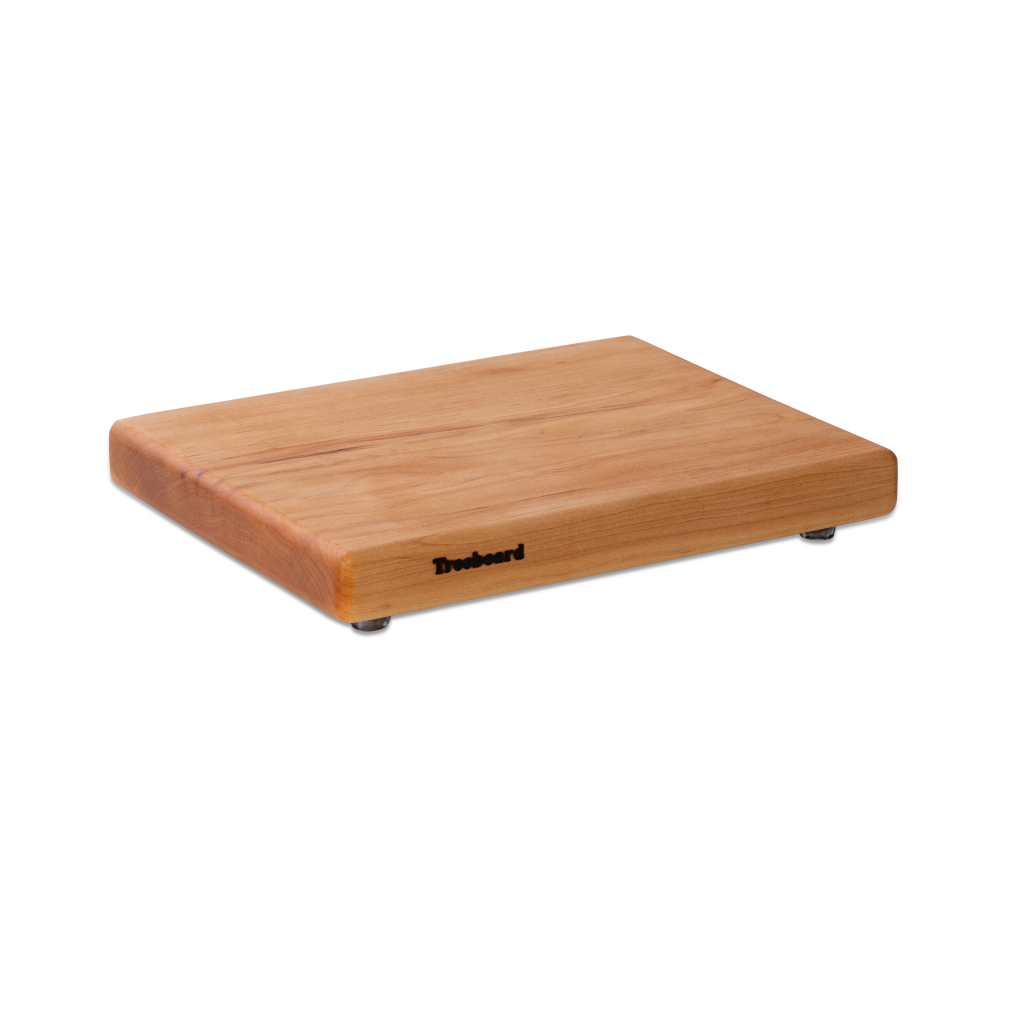 Medium maple chopping board by Treeboard, with feet. These cutting boards are organic.