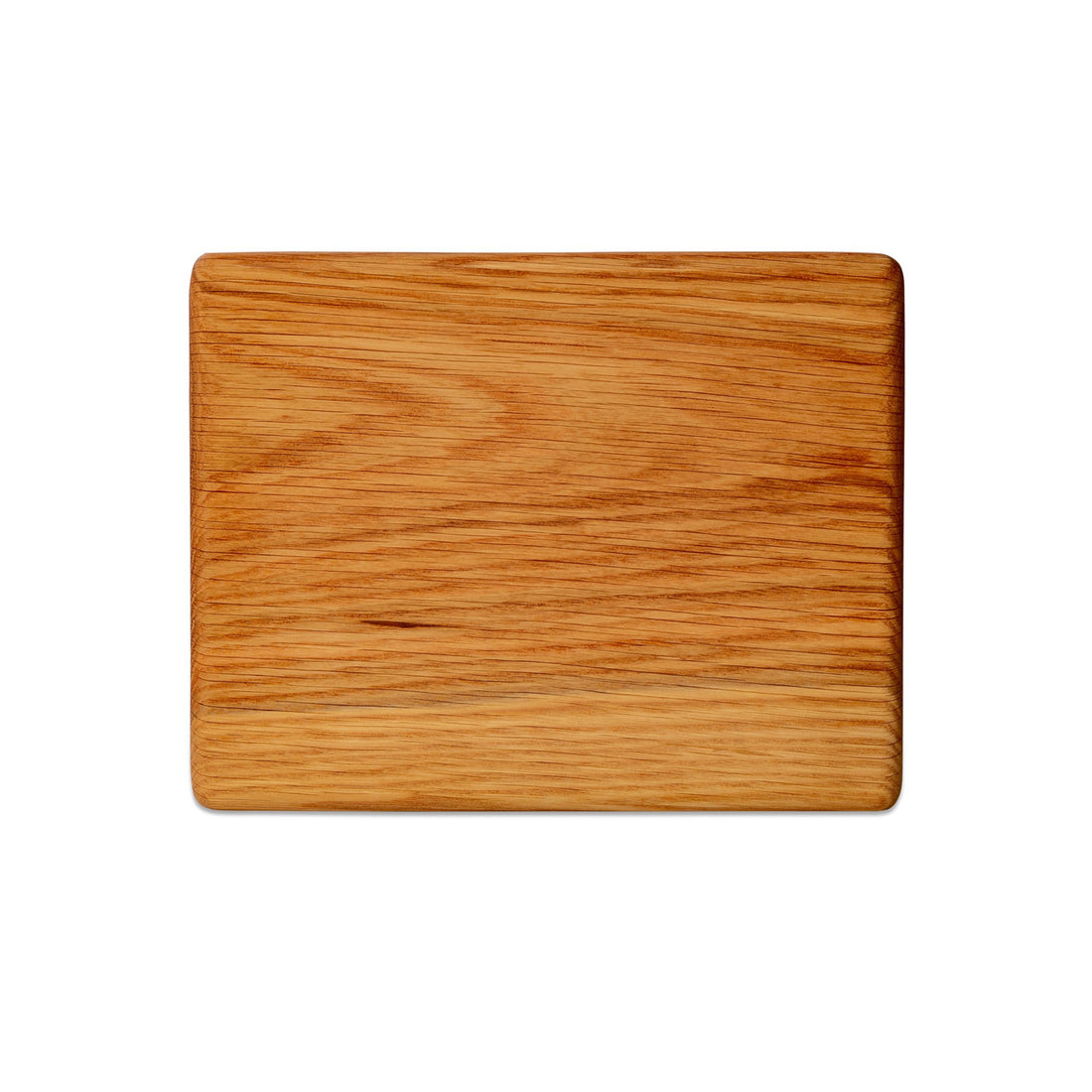 Small oak chopping board by Treeboard, top view. These cutting boards are organic. made of one piece of wood with no glue or petroleum products.