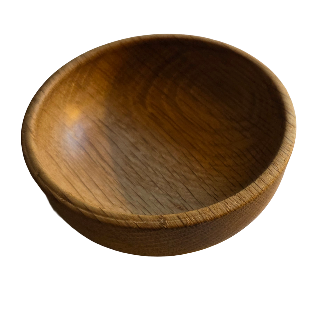 Wooden salt cellar or spice bowl by Treeboard made from white oak and turned on a lathe.