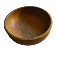 Wooden salt cellar or spice bowl by Treeboard made from white oak and turned on a lathe.