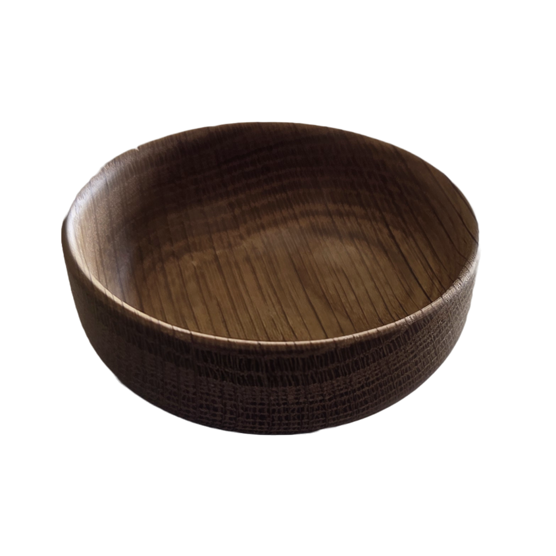 Wooden salt cellar or spice bowl by Treeboard made from white oak and turned on a lathe.