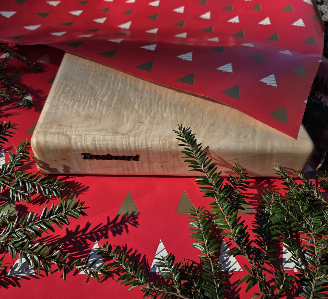Small hard maple chopping board by Treeboard with hemlock.