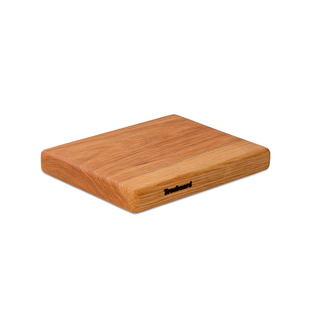 Small white oak cutting board by Treeboard. An organic, plant-based board with no glue or chemicals. It&