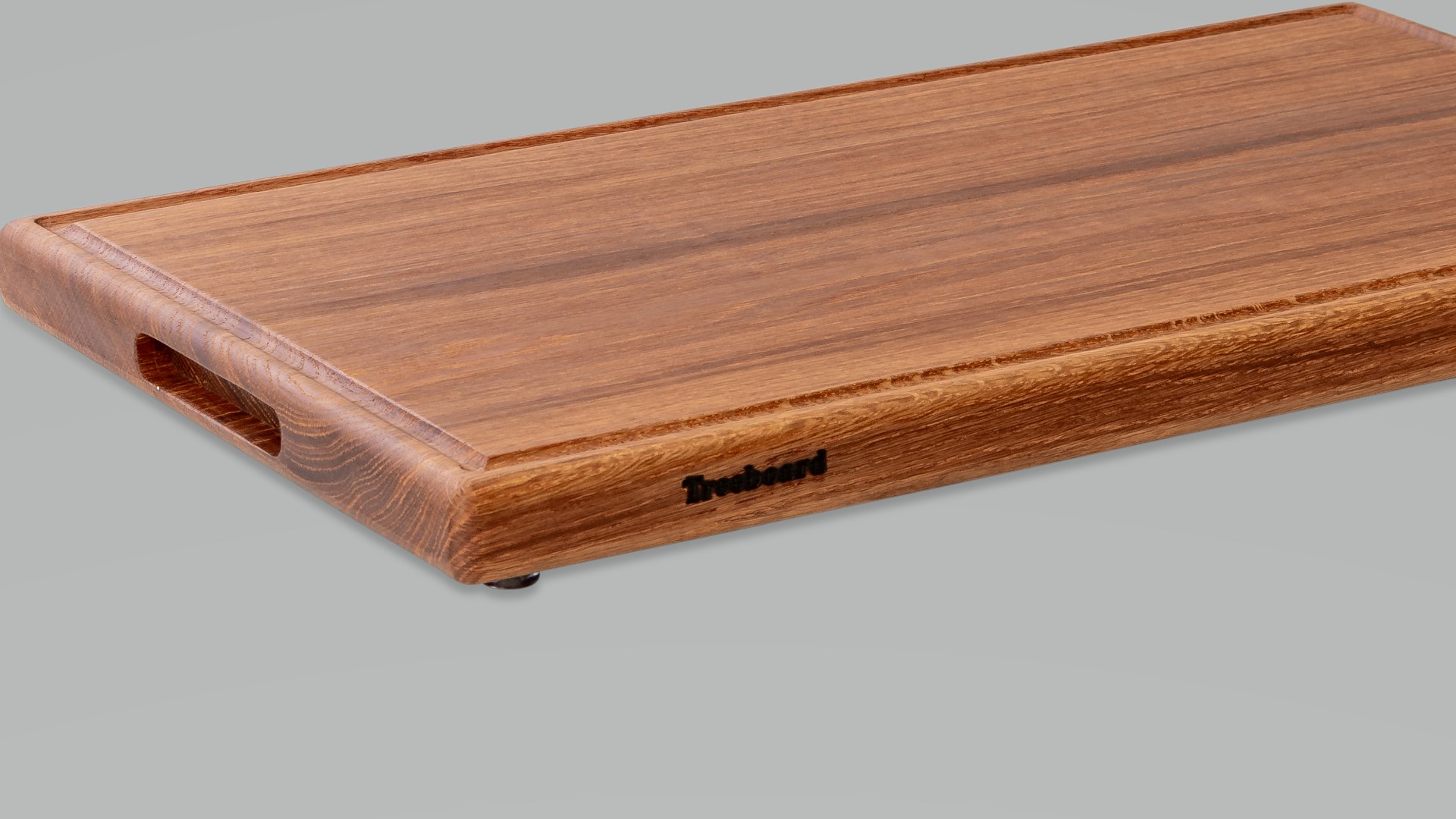 Apple and squash and knife on an oak cutting board by Treeboard